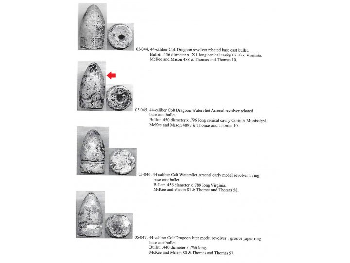 .44 Caliber Colt Dragoon Bullet  - Mac Mason Lettering
