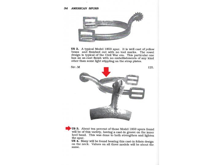 Federal Cavalry Spur - Cast-in Groove Type with Beveled Edge and File Marks