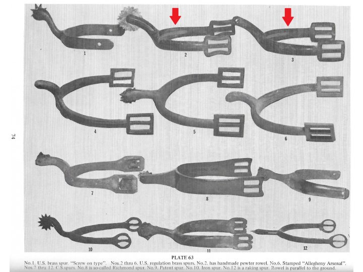 Federal Cavalry Spur - Cast-in Groove Type with Beveled Edge and File Marks