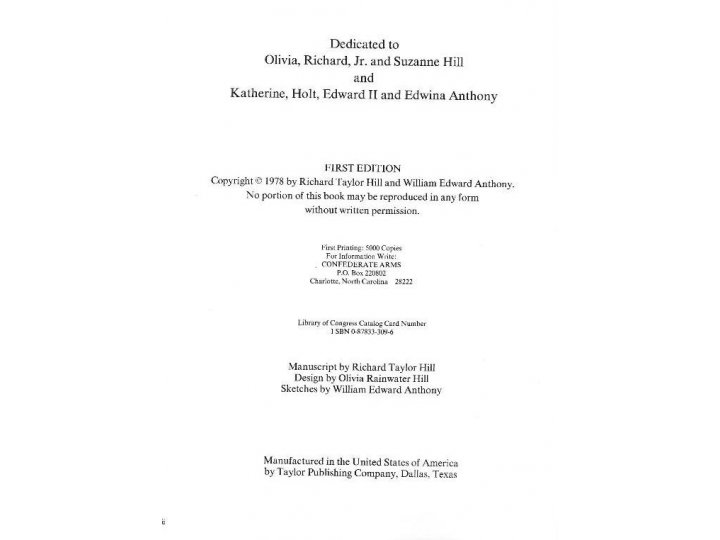 Confederate Longarms and Pistols - A Pictorial Study