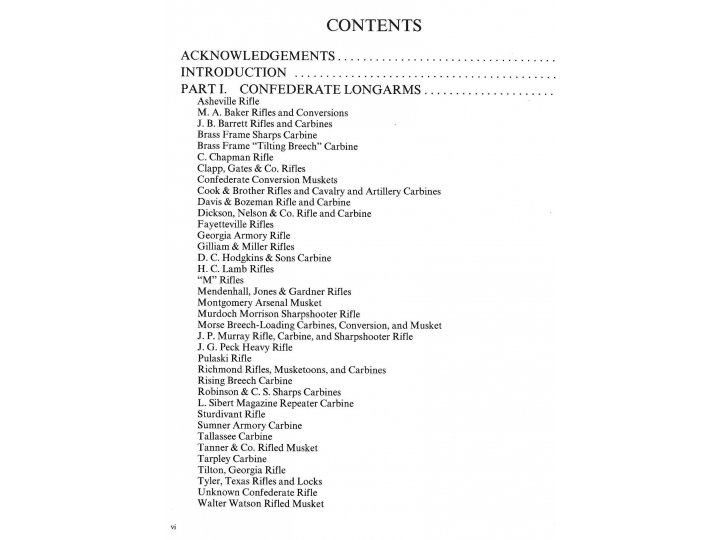 Confederate Longarms and Pistols - A Pictorial Study