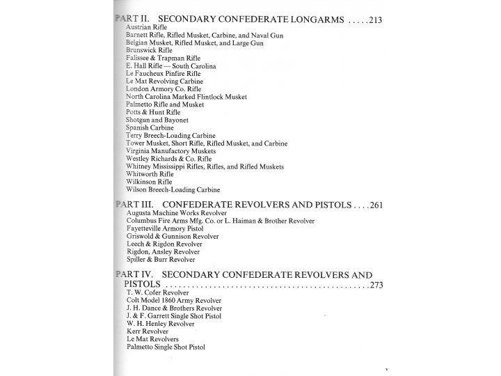 Confederate Longarms and Pistols - A Pictorial Study