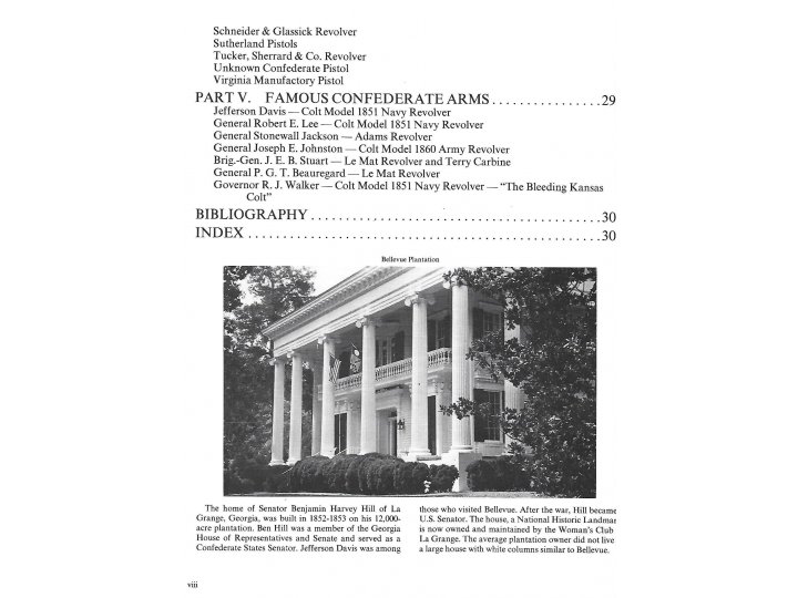 Confederate Longarms and Pistols - A Pictorial Study