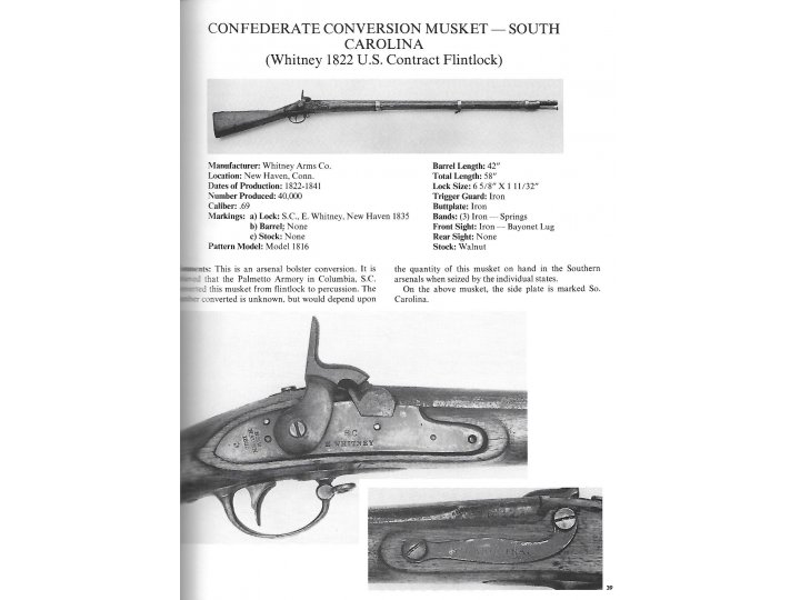 Confederate Longarms and Pistols - A Pictorial Study
