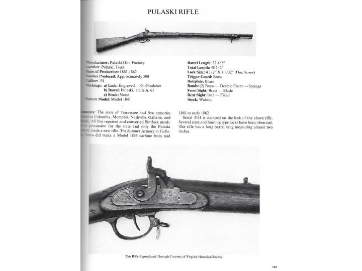 Confederate Longarms and Pistols - A Pictorial Study