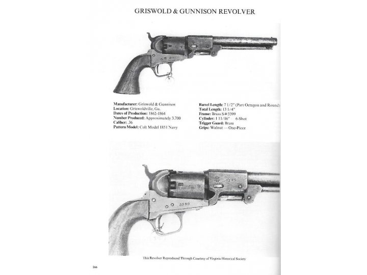 Confederate Longarms and Pistols - A Pictorial Study