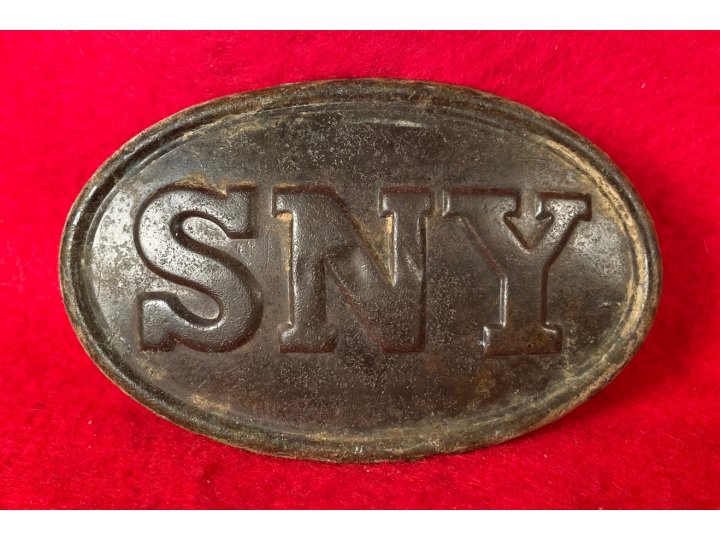 State of New York Belt Buckle - Broad Letter Style