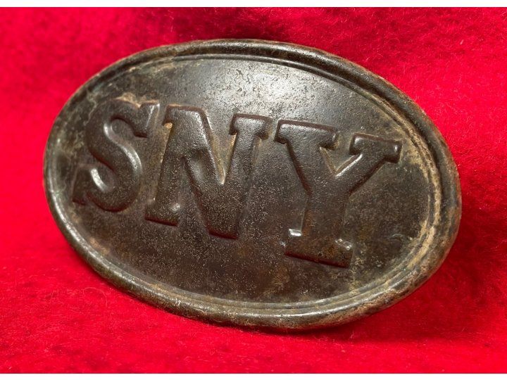 State of New York Belt Buckle - Broad Letter Style
