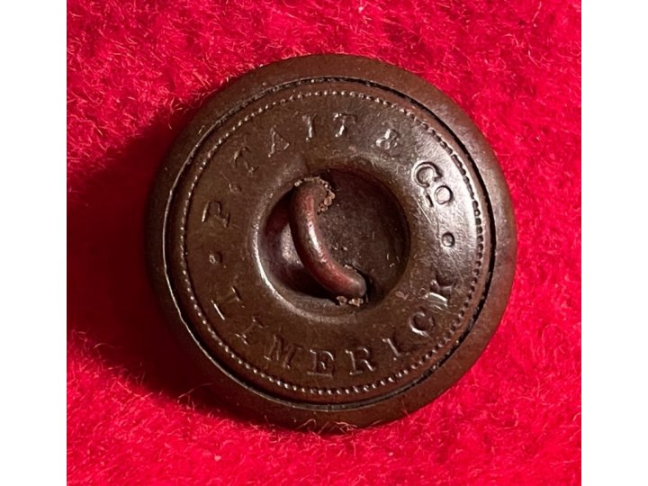 Confederate “Manuscript” Infantry Coat Button - P. Tait & Co