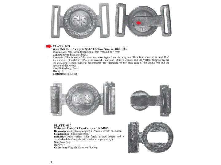 Confederate Two-Piece Tongue and Wreath Belt Buckle