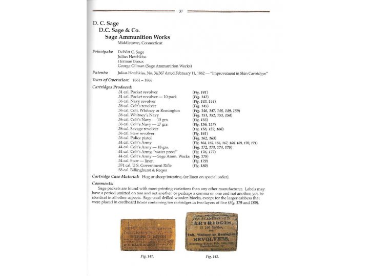 Percussion Ammunition Packets - Union, Confederate and European 1845-1888