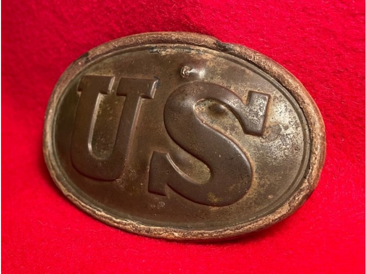 US Belt Buckle - Initials "JB" with Bayonet Tip Marks