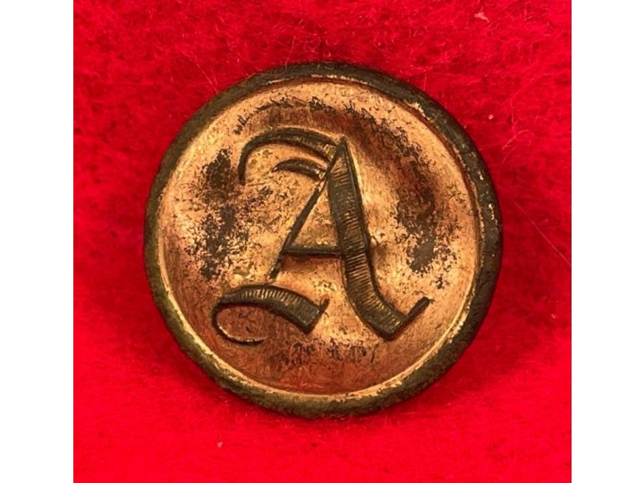 Confederate Artillery Coat Button - Script "A"