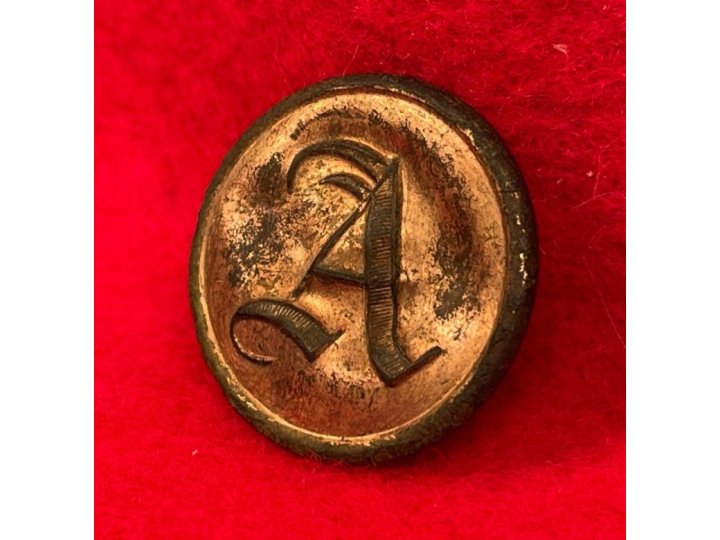 Confederate Artillery Coat Button - Script "A"