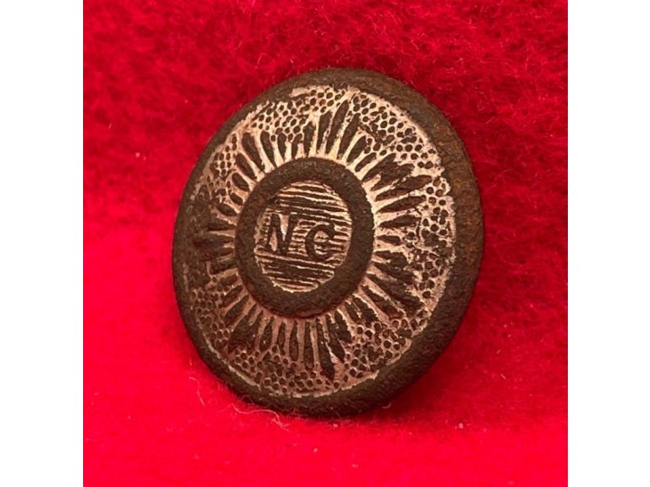 North Carolina Sunburst Coat Button - Silvered