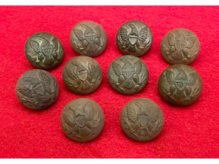 10 High-Grade Excavated General Service Eagle Coat Buttons
