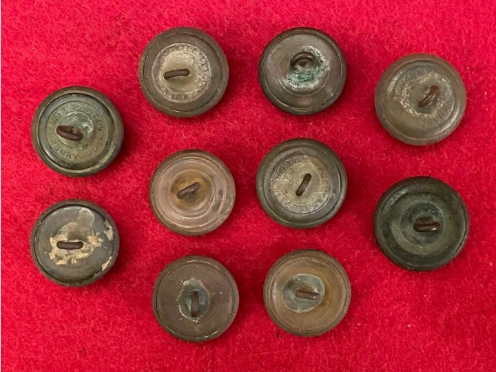 10 High-Grade Excavated General Service Eagle Coat Buttons