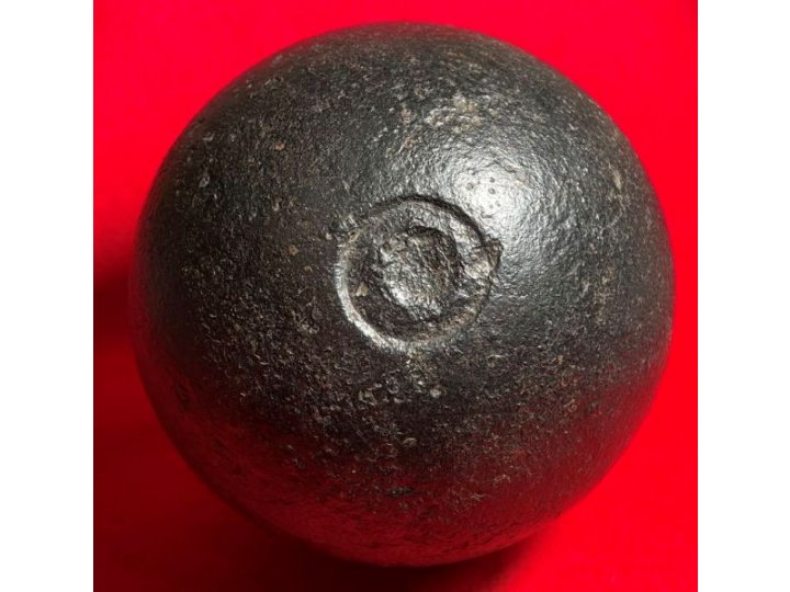 18 Pounder Solid Shot - Revolutionary War - Marked