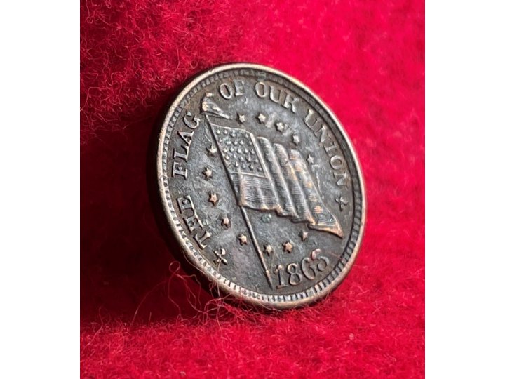 Civil War Patriotic Token Dated 1863 - "SHOOT HIM ON THE SPOT"
