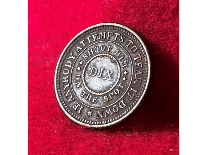Civil War Patriotic Token Dated 1863 - "SHOOT HIM ON THE SPOT"