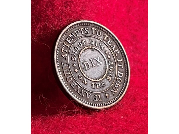 Civil War Patriotic Token Dated 1863 - "SHOOT HIM ON THE SPOT"