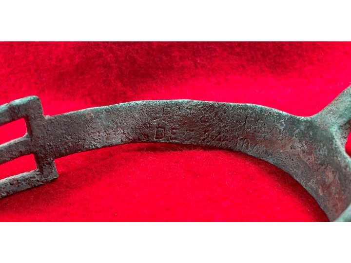 US Officer's "Christmas" Spur Marked "PATENTED DEC 24, 1861."
