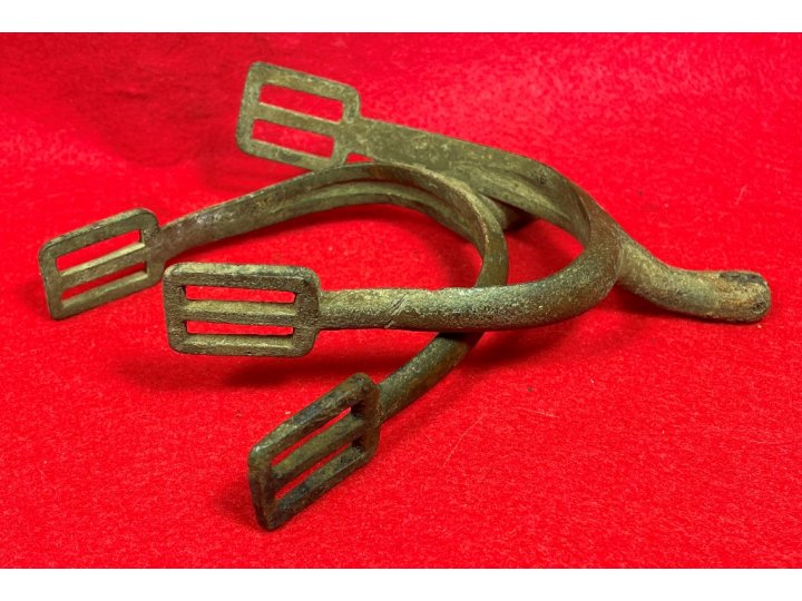 Pair of Model 1859 US Cavalry Spurs with Cast-In Groove - Littlestown, PA