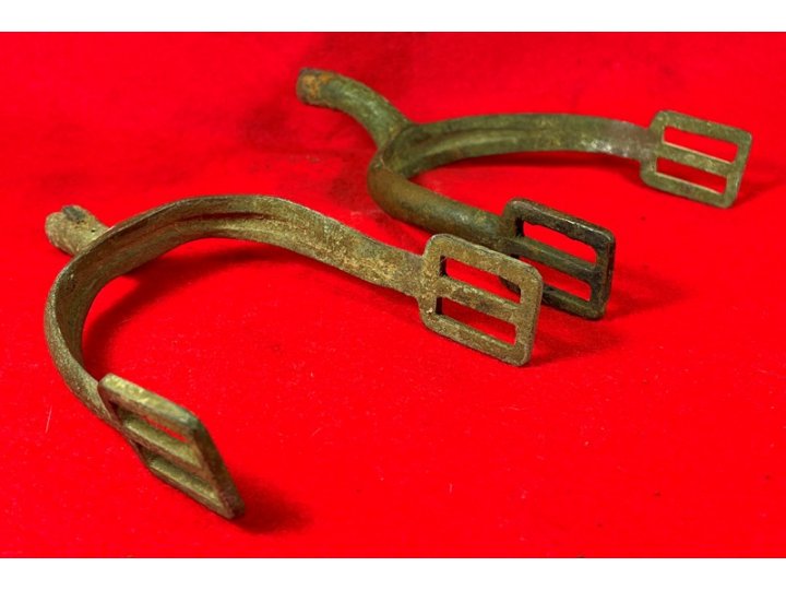 Pair of Model 1859 US Cavalry Spurs with Cast-In Groove - Littlestown, PA