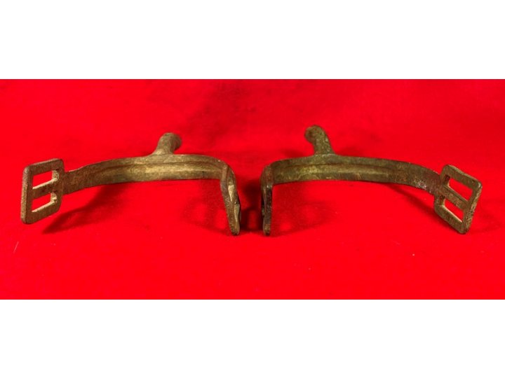 Pair of Model 1859 US Cavalry Spurs with Cast-In Groove - Littlestown, PA