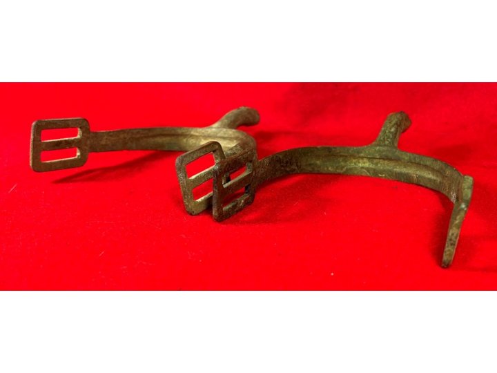 Pair of Model 1859 US Cavalry Spurs with Cast-In Groove - Littlestown, PA