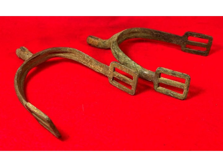 Pair of Model 1859 US Cavalry Spurs with Cast-In Groove - Littlestown, PA
