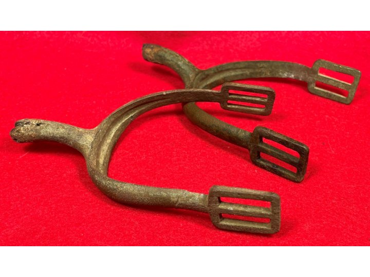 Pair of Model 1859 US Cavalry Spurs with Cast-In Groove - Littlestown, PA