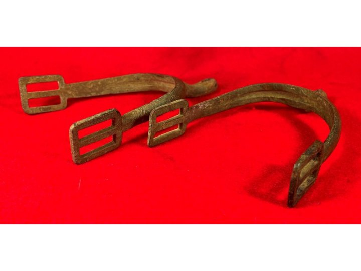 Pair of Model 1859 US Cavalry Spurs with Cast-In Groove - Littlestown, PA