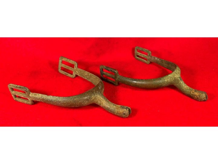 Pair of Model 1859 US Cavalry Spurs with Cast-In Groove - Littlestown, PA
