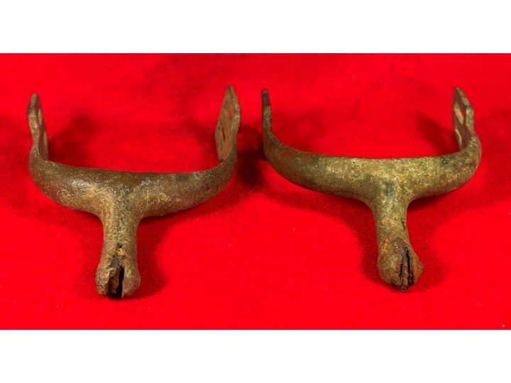 Pair of Model 1859 US Cavalry Spurs with Cast-In Groove - Littlestown, PA
