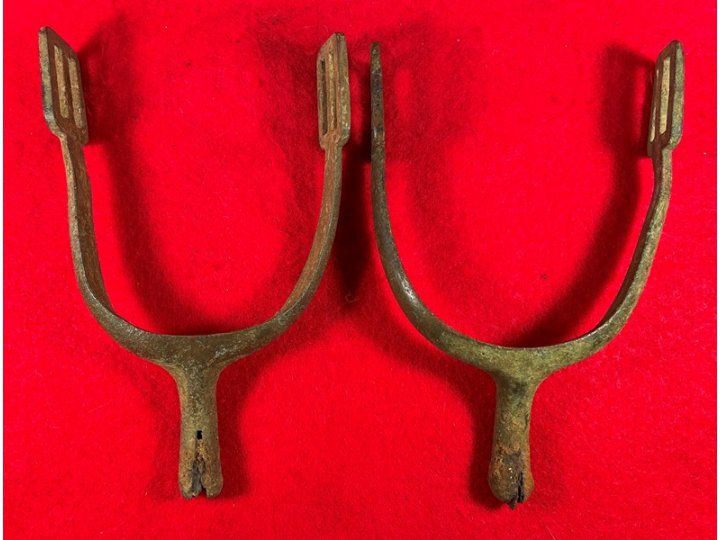 Pair of Model 1859 US Cavalry Spurs with Cast-In Groove - Littlestown, PA
