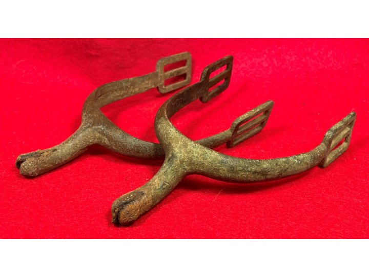 Pair of Model 1859 US Cavalry Spurs with Cast-In Groove - Littlestown, PA