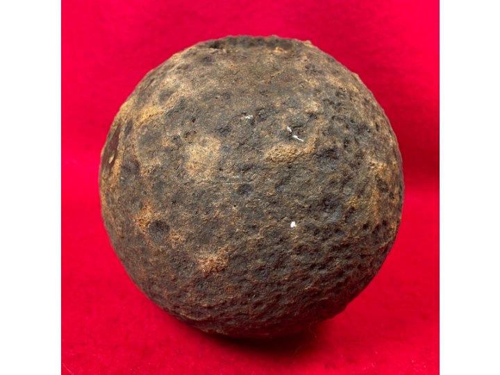 Confederate 12 Pounder Side-Loader Case-Shot Shell - Rare Copper Side-Plug