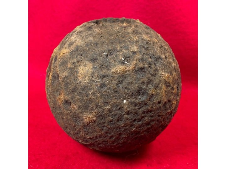 Confederate 12 Pounder Side-Loader Case-Shot Shell - Rare Copper Side-Plug