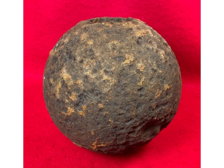 Confederate 12 Pounder Side-Loader Case-Shot Shell - Rare Copper Side-Plug