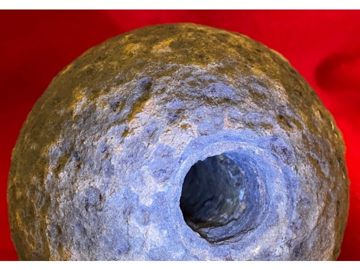 Confederate 12 Pounder Side-Loader Case-Shot Shell - Rare Copper Side-Plug