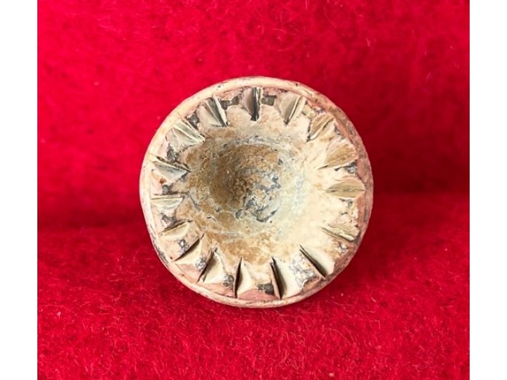 Carved Confederate .69 Caliber "Raleigh" Pattern Bullet Bullet - "Sawtooth"