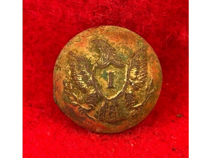 Federal Infantry Cuff Button with Bachelor Ring