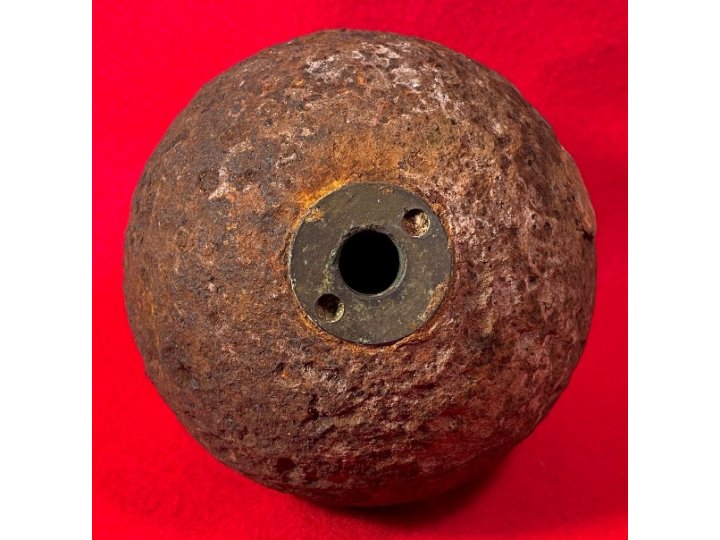 Confederate 12 Pounder "Side-Loader" Case Shot - Lead Side-Plug