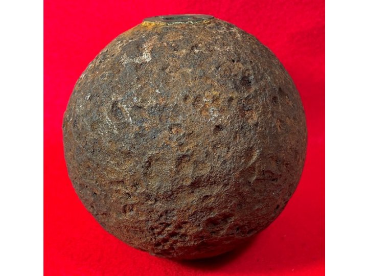 Confederate 12 Pounder "Side-Loader" Case Shot - Lead Side-Plug