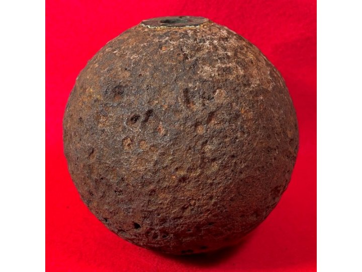Confederate 12 Pounder "Side-Loader" Case Shot - Lead Side-Plug