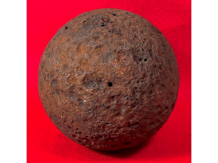 Confederate 12 Pounder "Side-Loader" Case Shot - Lead Side-Plug