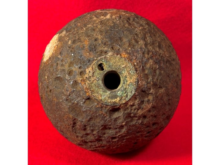 Confederate 12 Pounder "Side-Loader" Case Shot - Lead Side-Plug