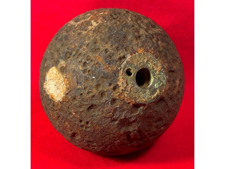 Confederate 12 Pounder "Side-Loader" Case Shot - Lead Side-Plug