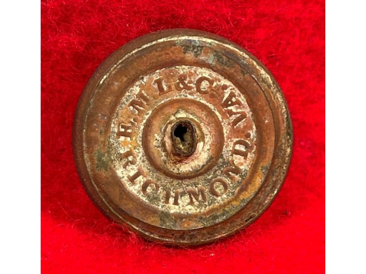 Confederate Infantry Coat Button - Richmond Backmark